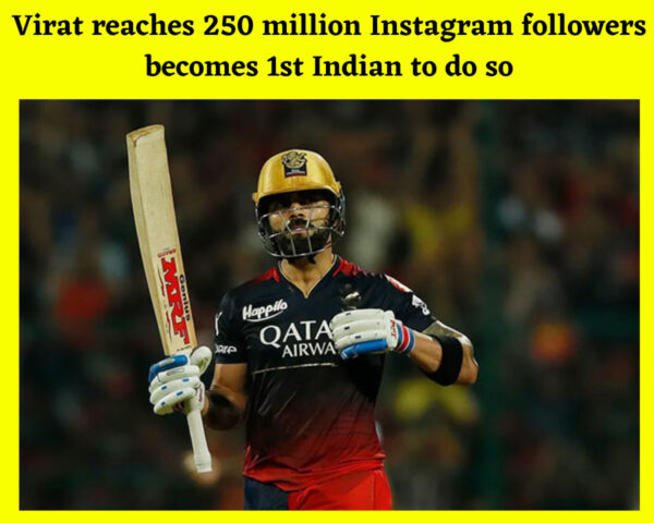 Virat reaches 250 million Instagram followers becomes 1st Indian to do so