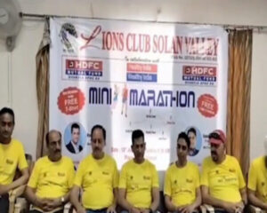 To keep the youth away from drugs and to fulfill the dream of health and prosperity, a mini marathon was organized today by Lions Club Solan.