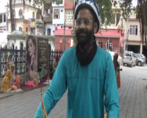 Pradeep Kumar of Haryana reached Nahan by bicycle with the message of environmental protection, the goal of the journey from Goa to Ladakh.