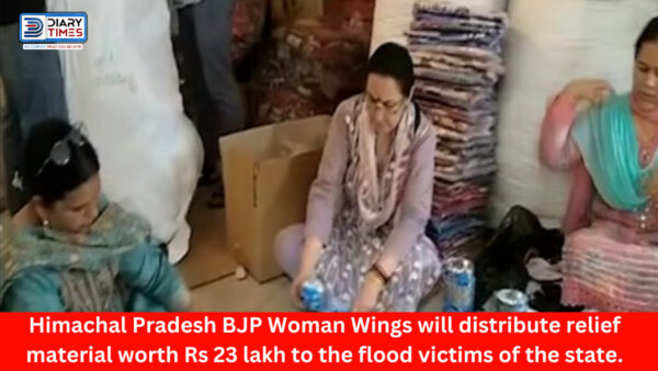 Himachal Pradesh BJP Woman Wings will distribute relief material worth Rs 23 lakh to the flood victims of the state.
