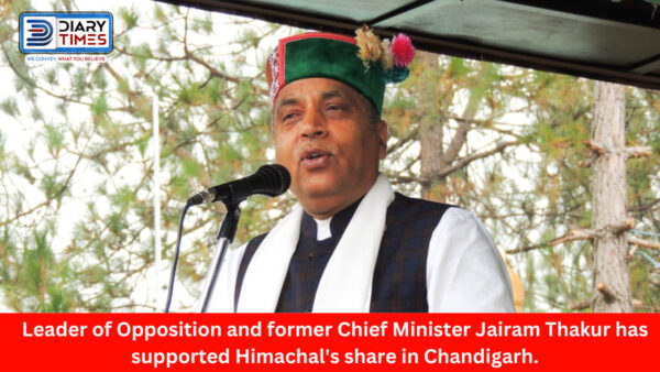 Leader of Opposition and former Chief Minister Jairam Thakur has supported Himachal's share in Chandigarh.