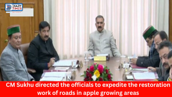 Shimla : CM Sukhwinder Singh Sukhu directed the officials to expedite the restoration work of roads in apple growing areas