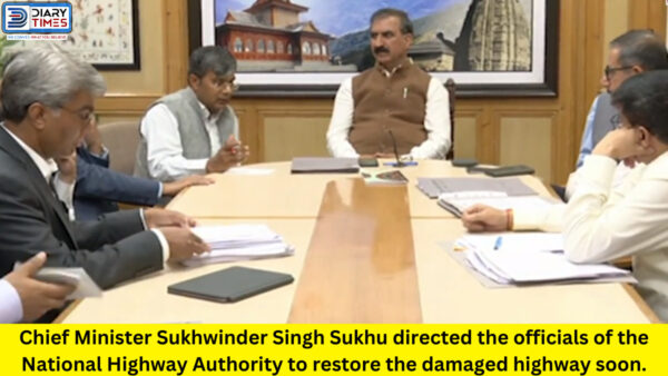 Shimla - Chief Minister Sukhvinder Singh Sukhu directed the officials of the National Highway Authority to restore the damaged highway soon.