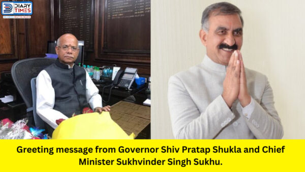 Himachal Pradesh - Greeting message from Governor Shiv Pratap Shukla and Chief Minister Sukhvinder Singh Sukhu.