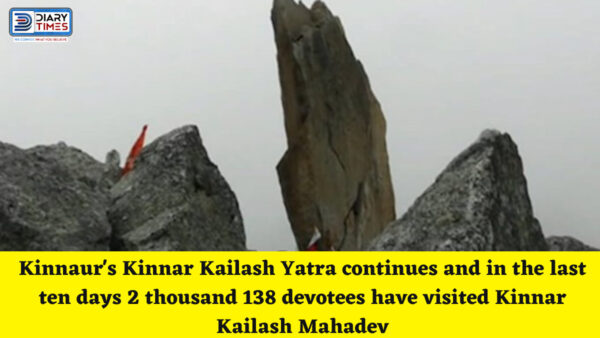 Kinnaur News : Kinnaur's Kinnar Kailash Yatra continues and in the last ten days 2 thousand 138 devotees have visited Kinnar Kailash Mahadev