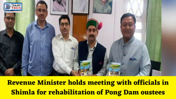 Shimla News : Revenue Minister holds meeting with officials in Shimla for rehabilitation of Pong Dam oustees