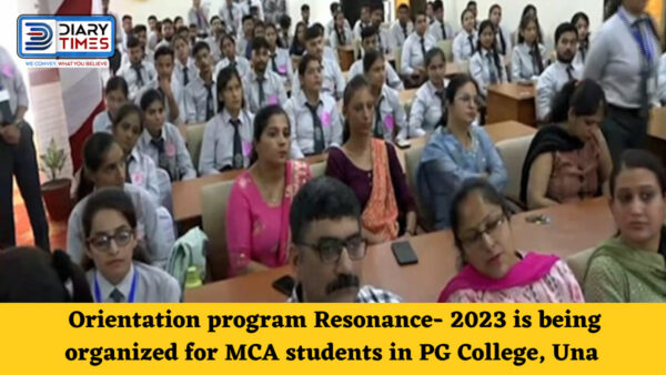 Una News : Orientation program Resonance- 2023 is being organized for MCA students in PG College, Una