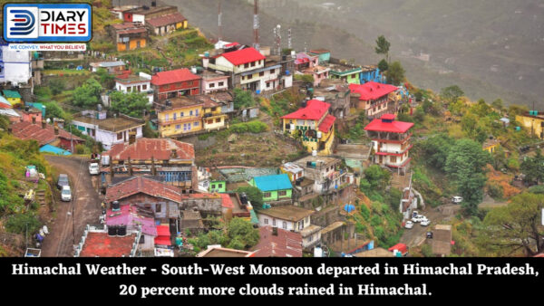 Himachal Weather - South-West Monsoon departed in Himachal Pradesh, 20 percent more clouds rained in Himachal.