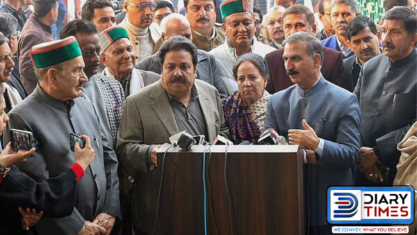 Himachal Pradesh Chief Minister Sukhvinder Singh Sukhu speaking to reporters after a meeting with Congress leaders in the Indian capital New Delhi. - Photo: Himachal Pradesh Public Relations Department