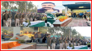 Hundreds of people bid farewell to the CRPF jawan with tearful eyes. - Photo: Diary Times