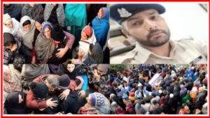 Hundreds of tearful eyes bid last farewell to Head Constable Shaukat Ali - Photo: Diary Times