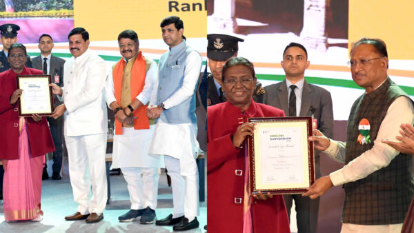President Draupadi Murmu and Union Urban Development Minister Hardeep Puri honored the representatives of these states in the program organized at Bharat Mandapam Convention Center in Delhi.