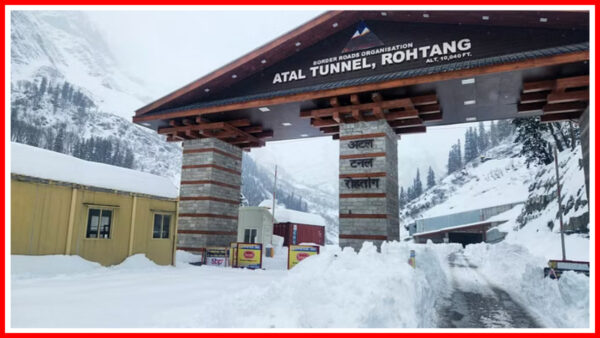 Light snowfall in Atal Tunnel Rohtang.- Diary Times