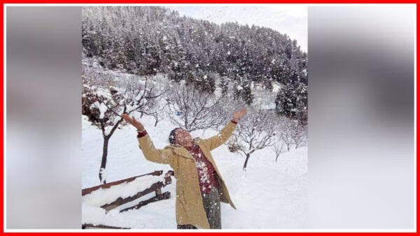 Snowfall in Siraj Valley. - Photo: Diary Times