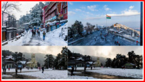 Tourist in Shimla During Snowfall. - Photo: Diary Times