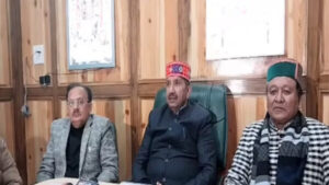 Deputy Chief Minister Mukesh Agnihotri, Minister Jagat Singh Negi and Harshwardhan Chouhan - Photo: Social Media