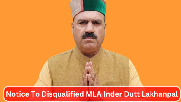 Disqualified Congress MLA Inder Dutt Lakhanpal
