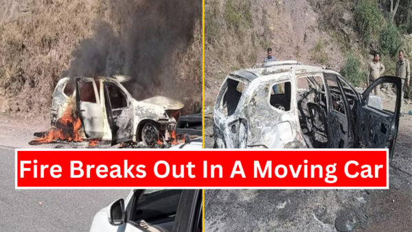 Fire Breaks Out In A Moving Car Near Kotropi, Turns Into Ashes Within Minutes