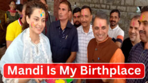 Kangana playing Holi with BJP MLA and workers - Photo: diary times