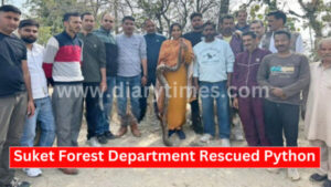Suket Forest Department Rescued Python