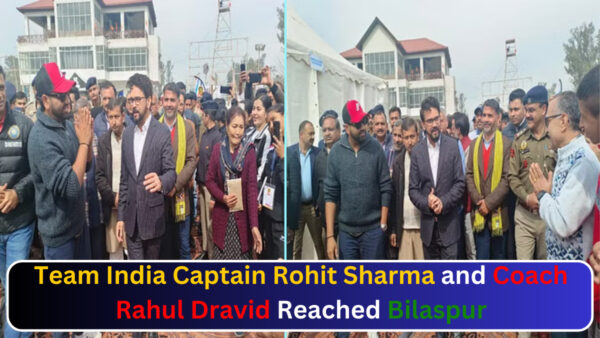 Team India captain Rohit Sharma and coach Rahul Dravid reached Bilaspur - Photo: Diary Times