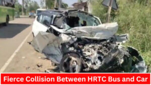Fierce Collision Between HRTC Bus and Car