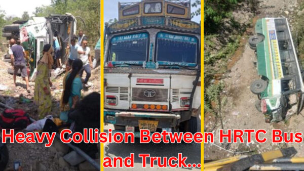 Heavy Collision Between HRTC Bus and Truck...