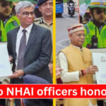 Governor congratulates two NHAI officials for their excellent performance during the heart-wrenching natural disaster in Himachal Pradesh.