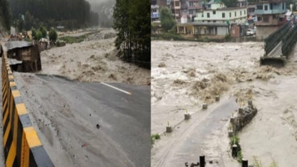 NH-3 is c; closed due to the high risk of landsliding at the selfie point of Sissu. | Image Credit: Twitter.