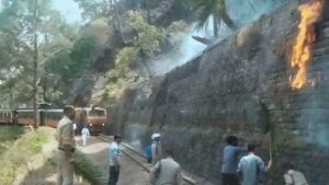 Kalka-Shimla railway track under fire.