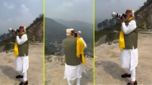 PM Modi capturing the magnificent natural views of Himachal Pradesh in his camera.