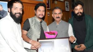 CM Sukhu releases Anshul Kapoor's song "Shrikhand Mahadeva"