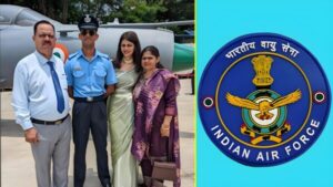 Flying Officer Anubhav Parmar with his parents