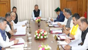 CM Sukhu chairing the cabinet meeting