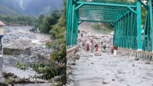 Himachal Big Breaking: Cloud burst in Manali, flood in Anjani Mahadev drain blocks Leh road