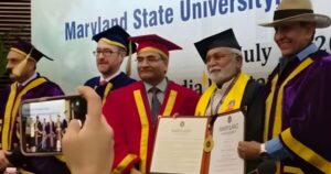 Dharampal Malhotra of Chamba conferred with honorary Ph.D degree from Maryland State University, USA