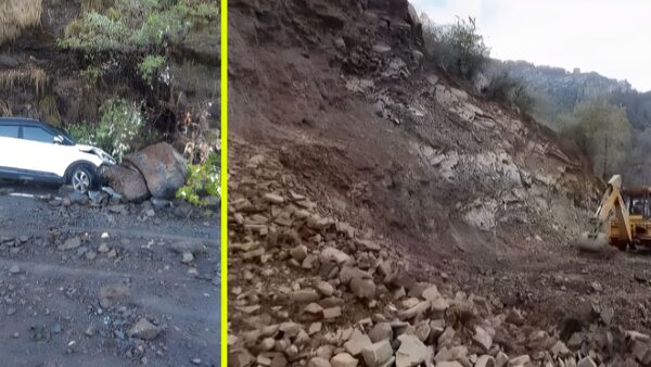 Landslides on roads