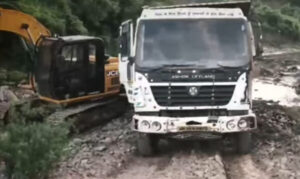 In a major crackdown on illegal mining activities, the Baddi police seized a tipper and a poclain registered in the name of the wife of Chief Parliamentary Secretary (CPS) Ramkumar