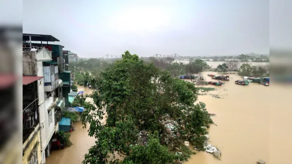 Two people died in China as Typhoon Bebinca intensified into a tropical storm