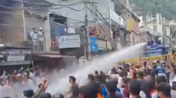 Mandi protest against illegal mosque turns tense: Police use water cannon