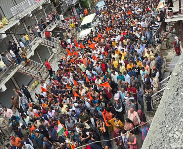 Sanjauli illegal mosque dispute: Locals stage protest in Nerwa, demand action on illegal encroachments