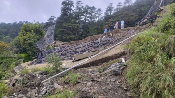 structural damage in Shimla's Sanjauli