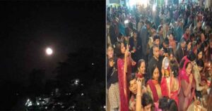 Moon was seen on Ridge ground Shimla, hundreds of Suhagins broke their fast of Karva Chauth