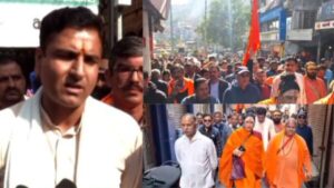 Hindu Organizations Protest Against Illegal Mosque Construction on Jail Road in Mandi, Demand Site Be Freed