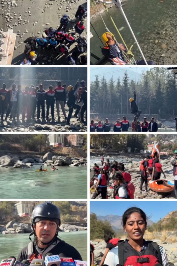 Kullu National Adventure Camp is going on in Pirdi, 70 youth are being trained in rafting center