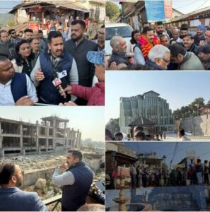 PWD Minister Vikramaditya Singh visited Kotwali Bazaar in Dharamshala