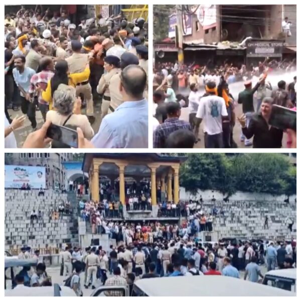 illegal mosque protest in Shimla