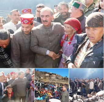 CM Sukhu visits Tandi village fire site in Kullu