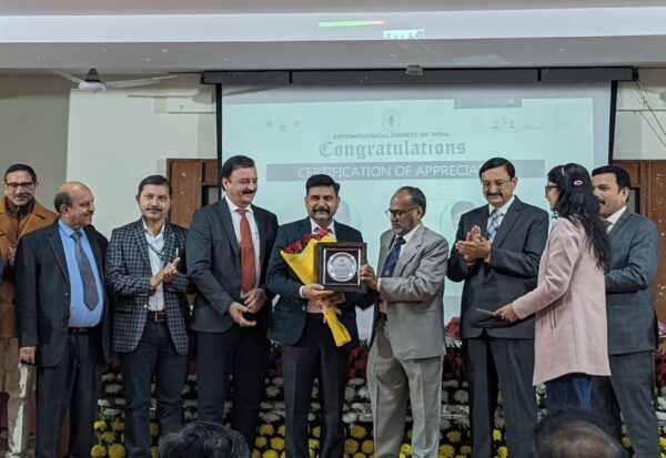 Prof Chandel being Honoured with ESI LIfe Fellowship