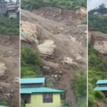 Massive Landslide in Shimla’s Dhalli: Retaining Wall Collapses, Five Homes at Risk
